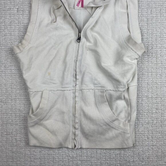 Aritzia TALULA Ladies Sleeveless Hoodie White Size Small Read** - Picture 4 of 16